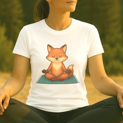Fox Meditating – Yoga Animal Namaste Tee