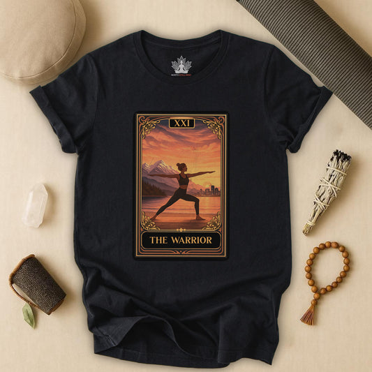 Vancouver Warrior Pose – Tarot Card Yoga Tee