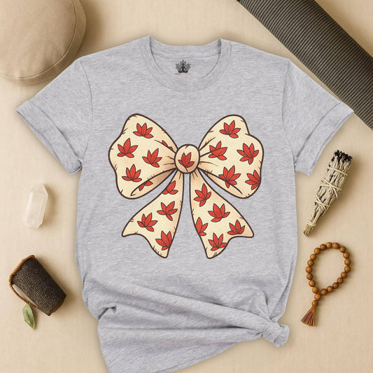 Lotus Cartoon Bow – Cozy Coquette Tee