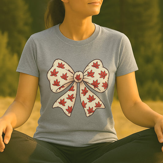 Lotus Cartoon Bow – Cozy Coquette Tee