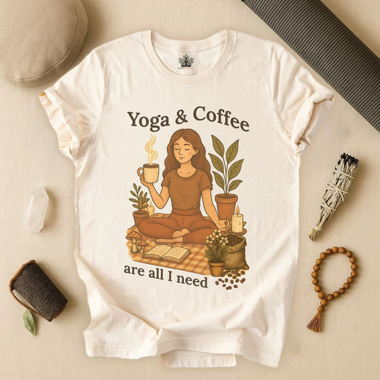 Yoga & Coffee – Cozy Morning Tee