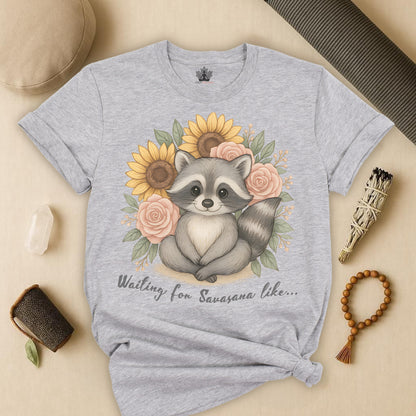 A Savasana Mood – Cute Raccoon Yoga Tee
