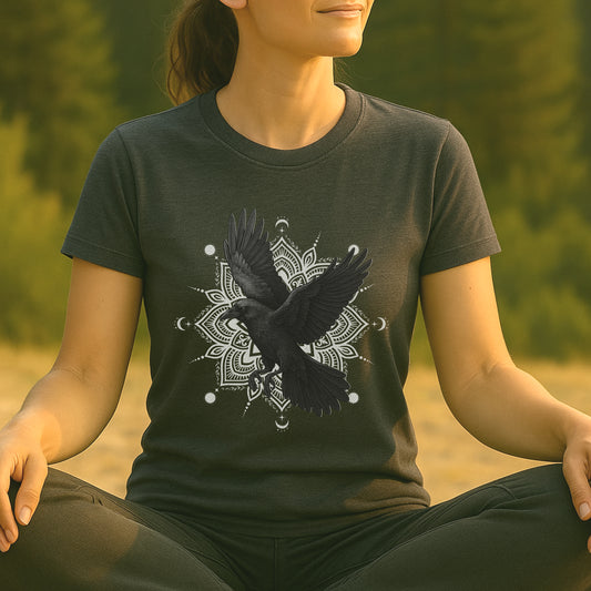 Mystic Raven – Mandala Moon Flight Tee