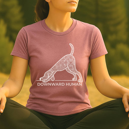Downward Human – Mandala Dog Yoga Tee