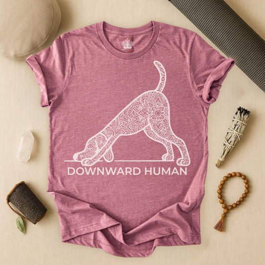 Downward Human – Mandala Dog Yoga Tee