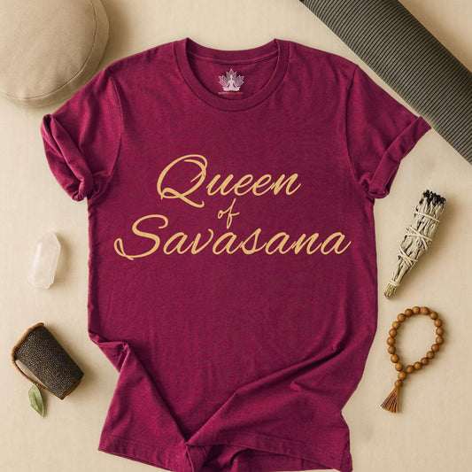 Queen of Savasana Luxe – Classic Yoga Minimalist Tee