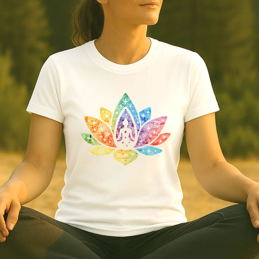 Lotus Pride – Cosmic Rainbow Tee