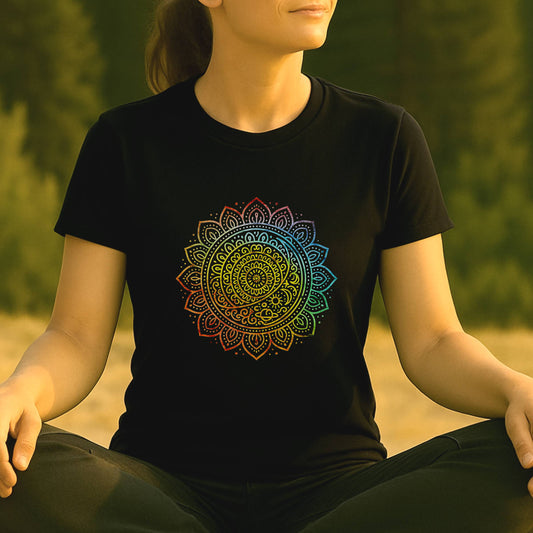 Pride Mandala – Rainbow Balance Tee