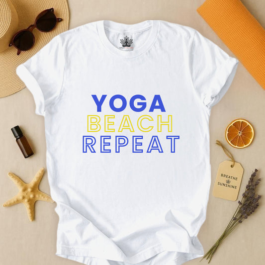 Yoga Beach Repeat – Summer 25 Edition Tee