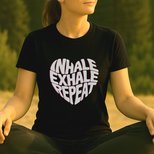 Inhale Exhale Repeat – Mindful Heart Tee