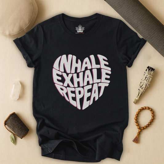 Inhale Exhale Repeat – Mindful Heart Tee