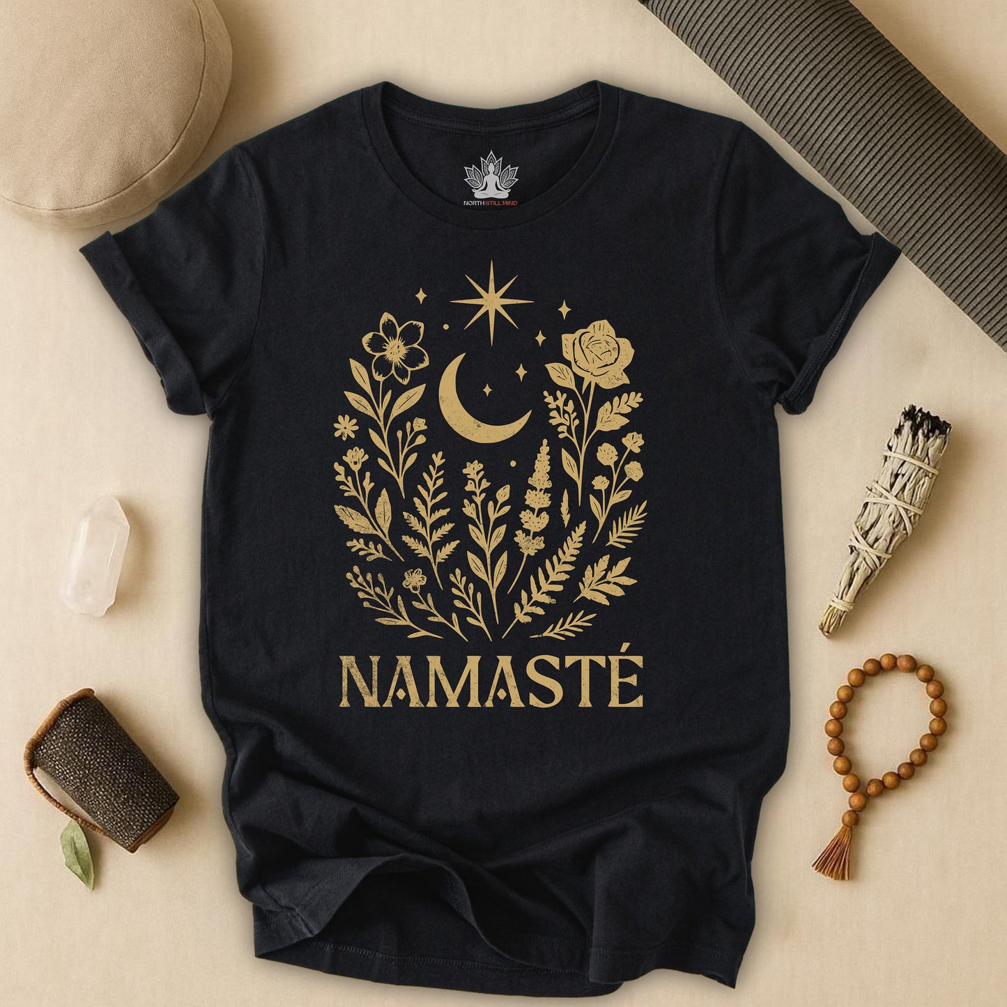 Namasté Bloom – Floral Yoga Tee