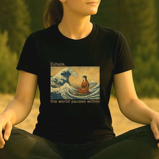 Exhale – Mindful Japanese Wave Tee