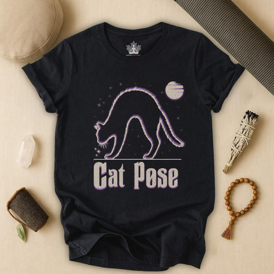 Cat Pose – Cosmic Stretch Tee