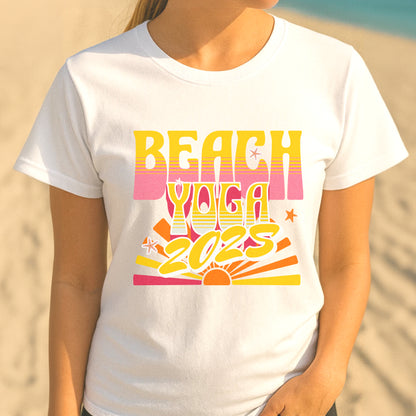 Beach Sunrise – Retro Yoga Retreat Tee