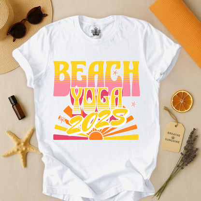 Beach Sunrise – Retro Yoga Retreat Tee
