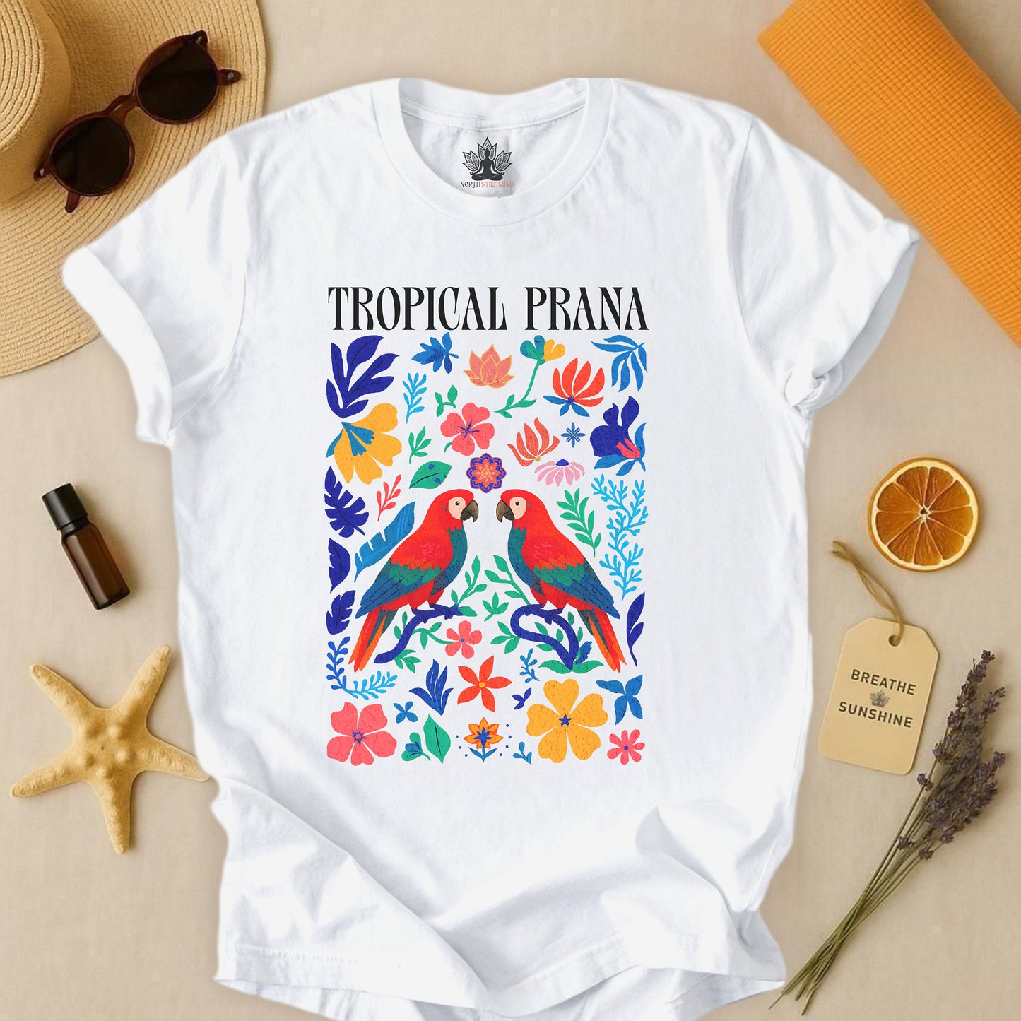 Tropical Prana – Colorful Yoga Tee