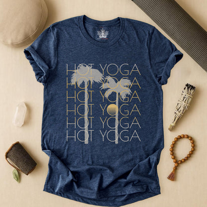 Hot Yoga Vibes - Palm Sunset Tee