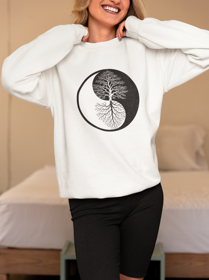Yin Yang Tree - Mirrored Roots Sweatshirt