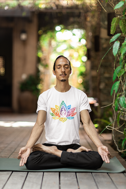 Lotus Pride – Cosmic Rainbow Men Tee