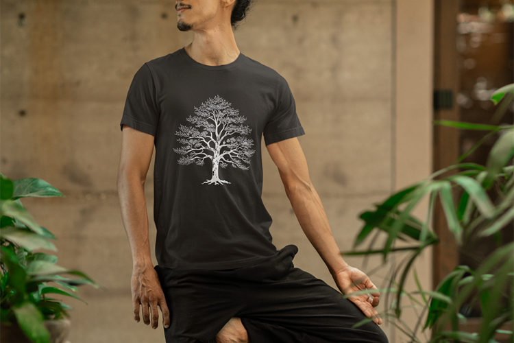 Sacred Tree of Life – Yoga Nature Minimalist Men Tee