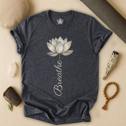 Breathe - White Lotus Bloom Tee