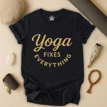 Yoga Fixes Everything – Minimalist Yoga Graphic Tee