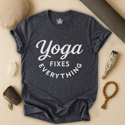 Yoga Fixes Everything – Minimalist Yoga Graphic Tee
