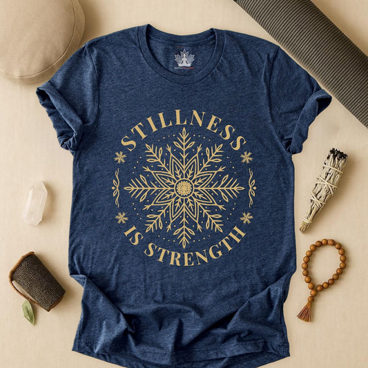 Golden Winter Mandala - Stillness is Strength Tee