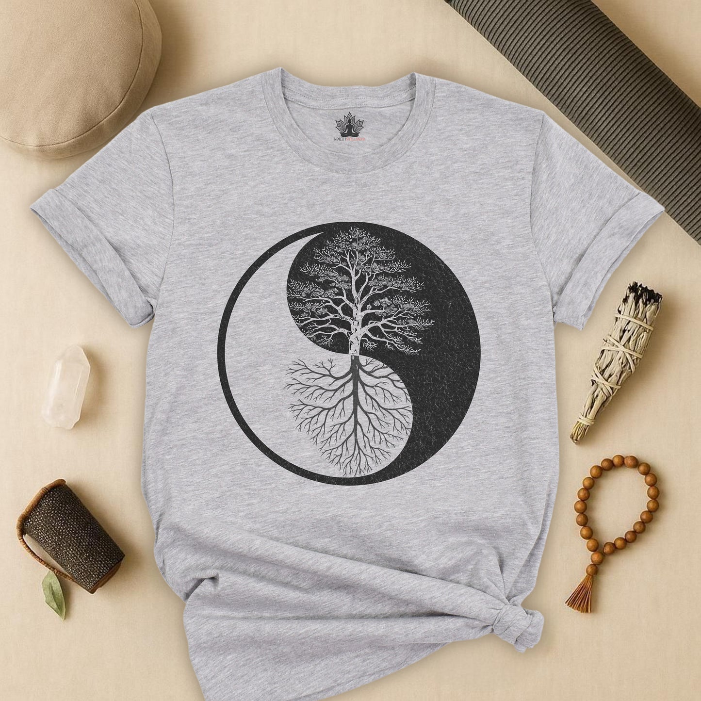 Yin Yang Tree of Balance - Spiritual Nature Tee