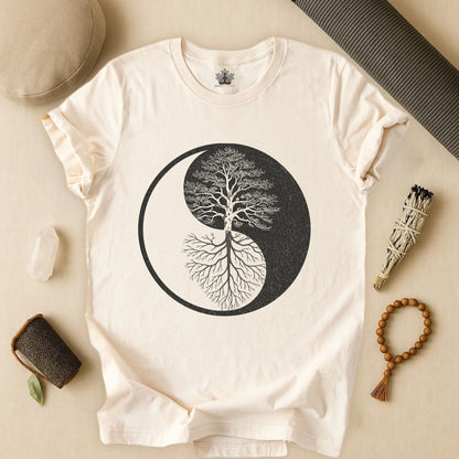 Yin Yang Tree of Balance - Spiritual Nature Tee