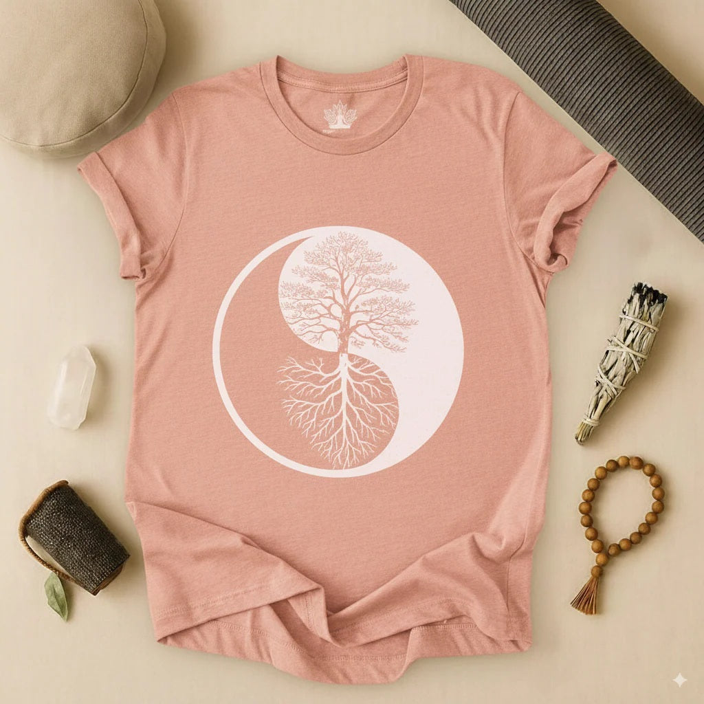 Yin Yang Tree of Balance - Spiritual Nature Tee