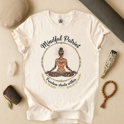 Freedom Starts Within – Mindful Patriot Yoga Tee