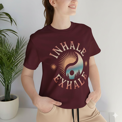 Inhale Exhale – Vintage Sun Moon Yin Yang Tee