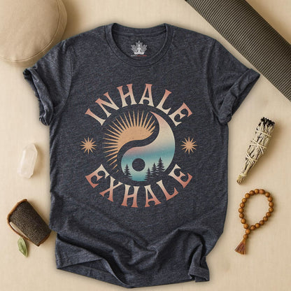 Inhale Exhale – Vintage Sun Moon Yin Yang Tee