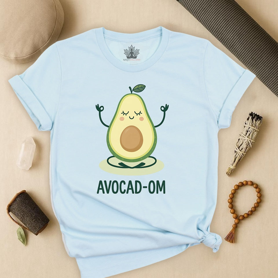 Avocado Om – Cute Yoga Pun Tee