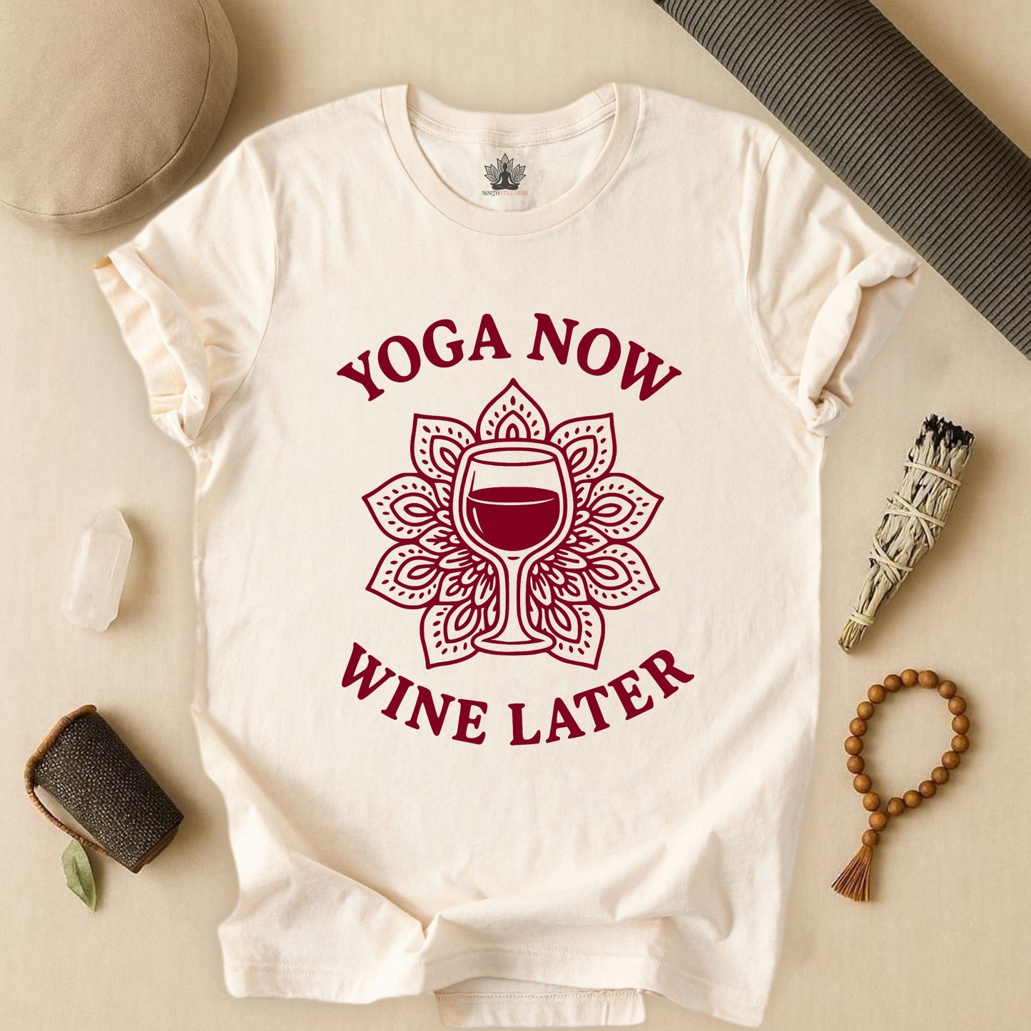 Yoga Now Wine Later - Funny Yoga Tee