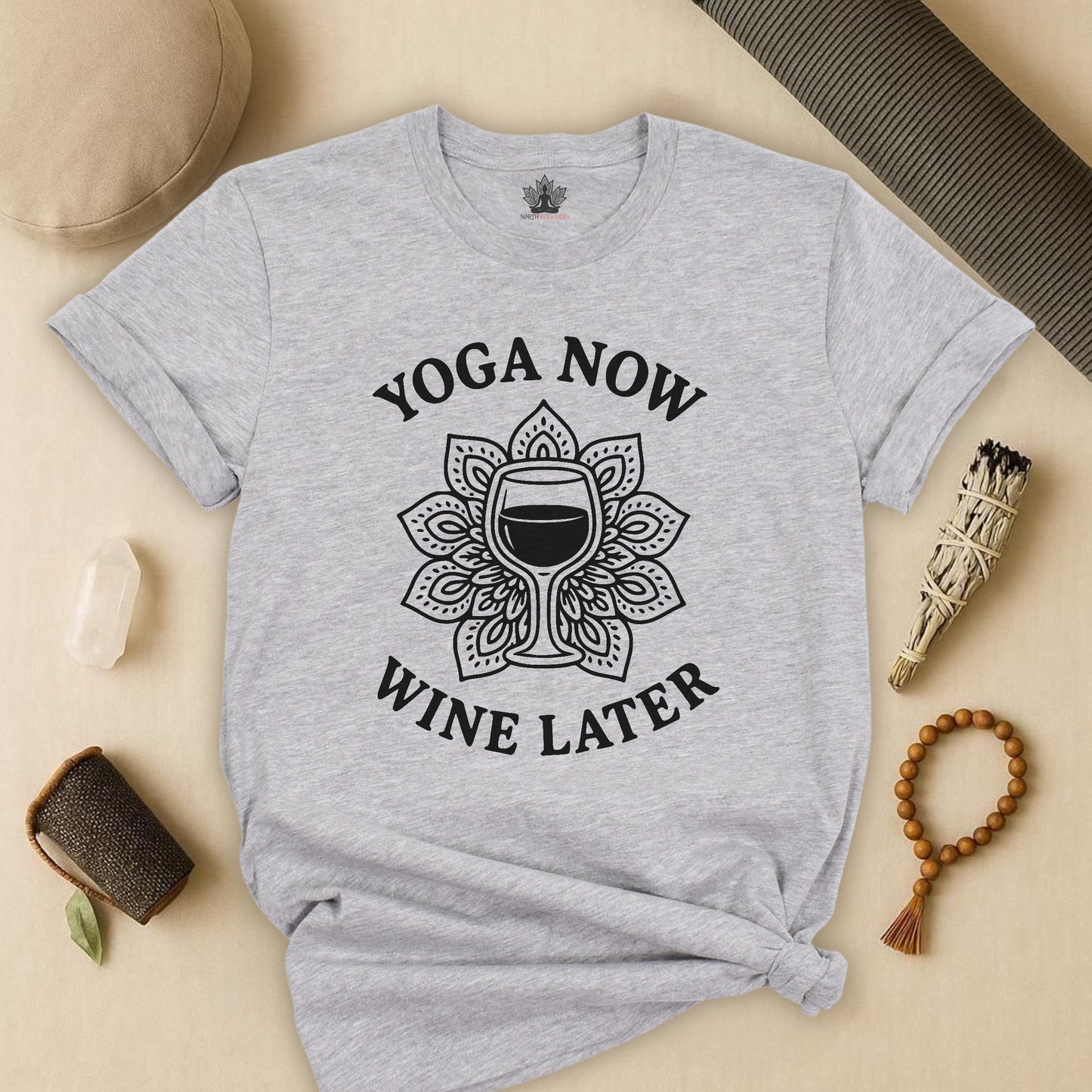 Yoga Now Wine Later - Funny Yoga Tee