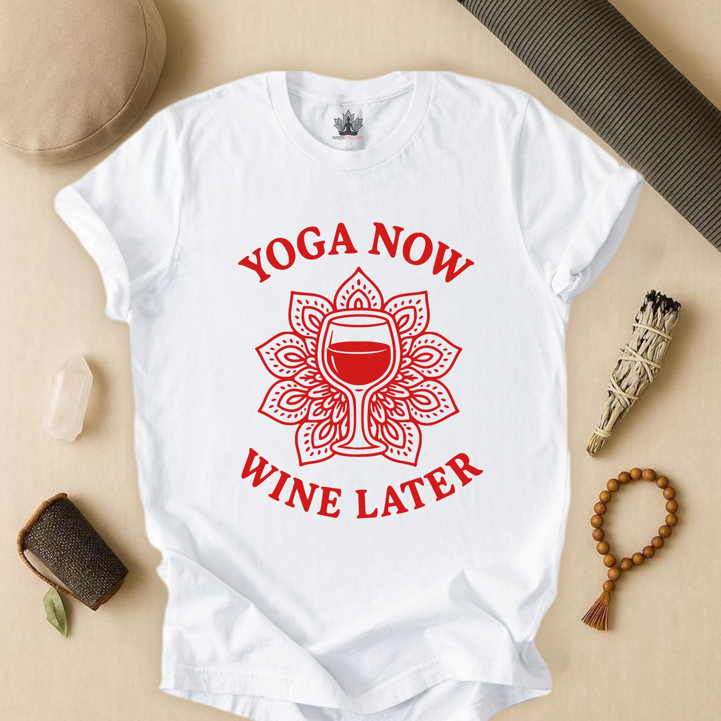 Yoga Now Wine Later - Funny Yoga Tee