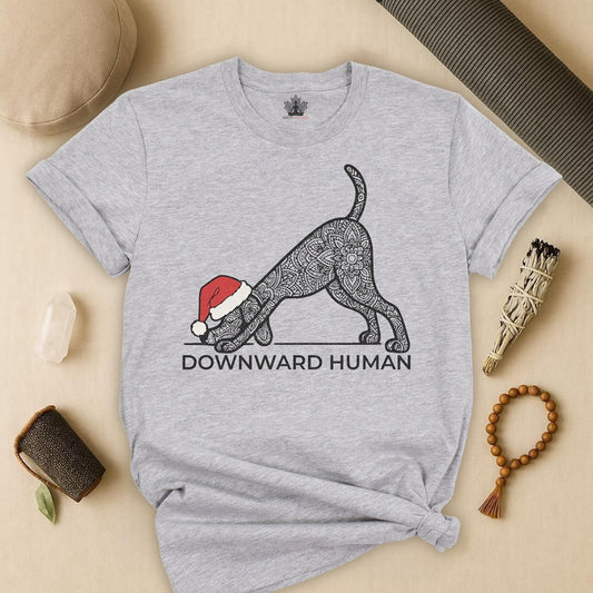 Downward Human – Funny Holiday Edition Tee