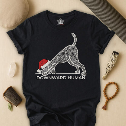 Downward Human – Funny Holiday Edition Tee