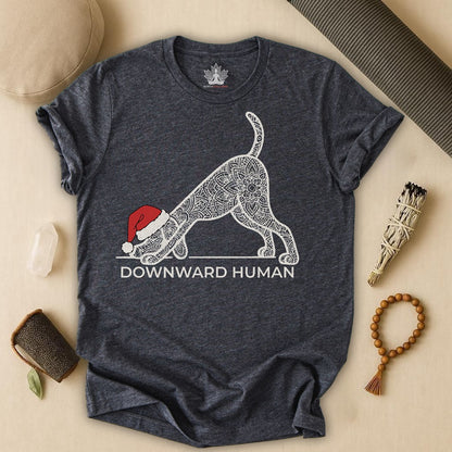 Downward Human – Funny Holiday Edition Tee