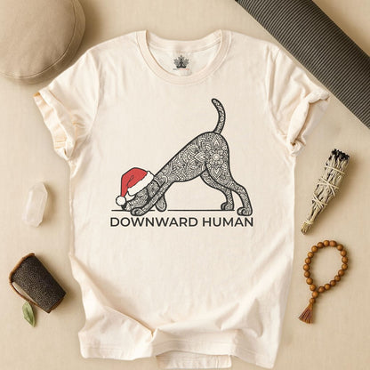 Downward Human – Funny Holiday Edition Tee