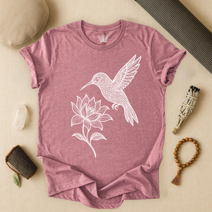 Hummingbird Lotus – Mandala Nature Tee