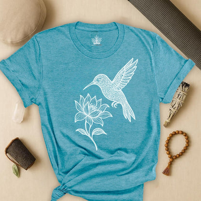 Hummingbird Lotus – Mandala Nature Tee