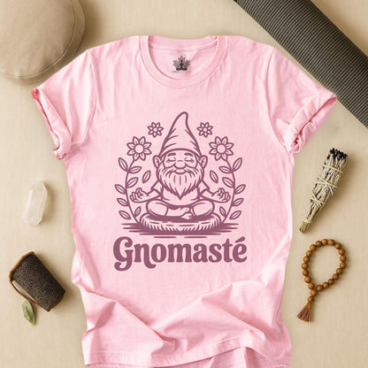 Gnomaste – Funny Meditating Gnome Tee