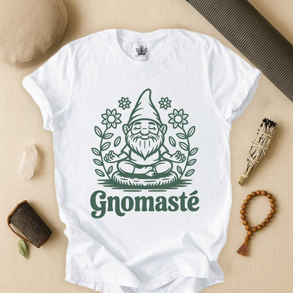 Gnomaste – Funny Meditating Gnome Tee
