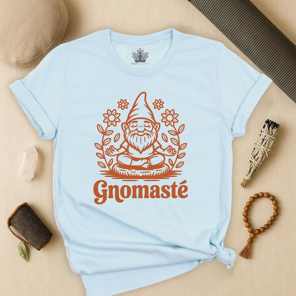 Gnomaste – Funny Meditating Gnome Tee