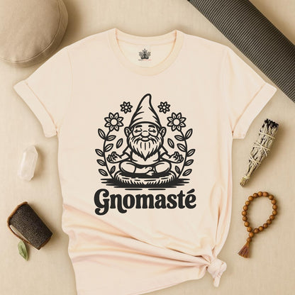 Gnomaste – Funny Meditating Gnome Tee