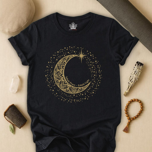 Inhale Peace Exhale Light - Mandala Moon Tee